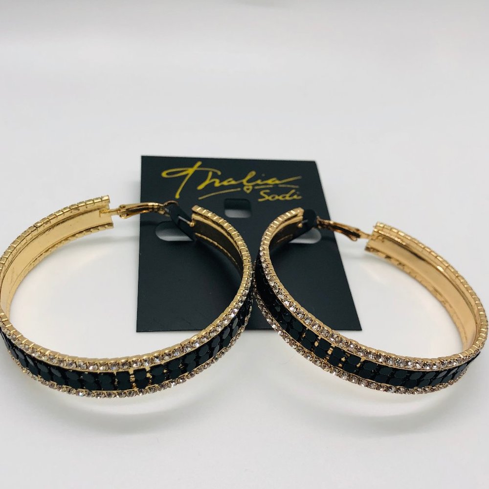 Brand New Studded Thalia Sodi Hoop Earrings